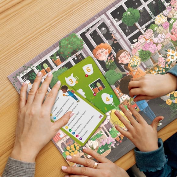 Дитячий пазл Шукай та знаходь "Квітуча весна" 300664, 80 елементів