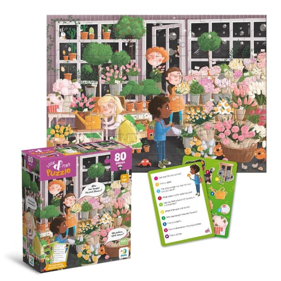 Дитячий пазл Шукай та знаходь "Квітуча весна" 300664, 80 елементів