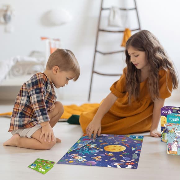 Детский пазл Ищи и находи "Безумный космос" 300668, 100 элементов