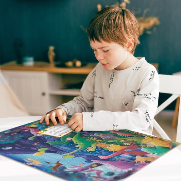 Дитячий пазл Шукай та знаходь "Країна динозаврів" 300669, 100 елементів