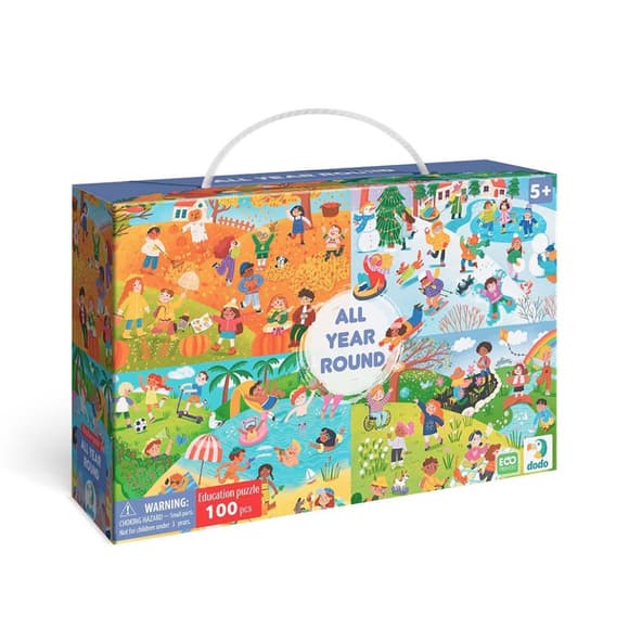 Дитячий віммельпазл "Увесь рік" 300607, 100 елементів