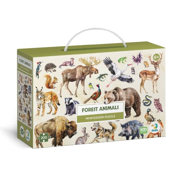 Дитячий пазл Монтессорі "Лісові тварини" 300629, 200 елементів