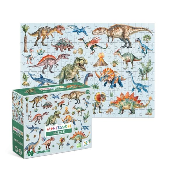 Дитячий пазл Монтессорі "Динозаври" 200631, 200 елементів