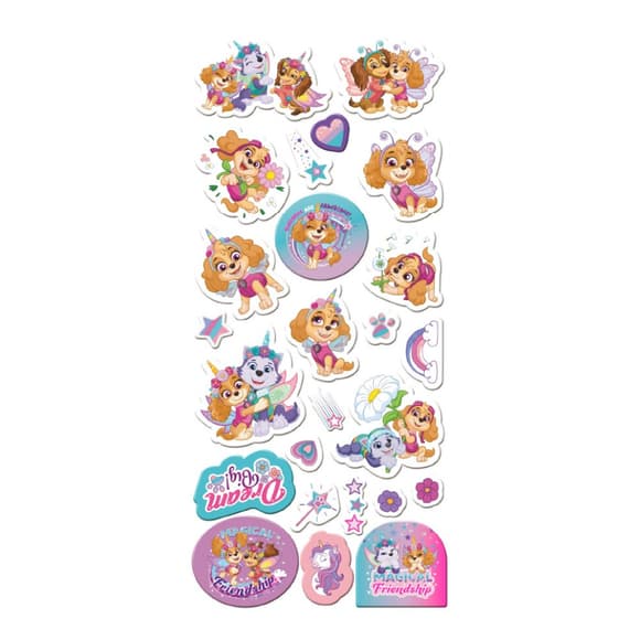 Дитячий набір 3D-наліпок "Paw Patrol. Щенята-Єдиноріжки" 200673, 1 аркуш