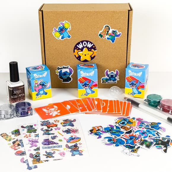 Набор для био-тату "Wow Box Стич" wow-box-stich-3 для 3 детей