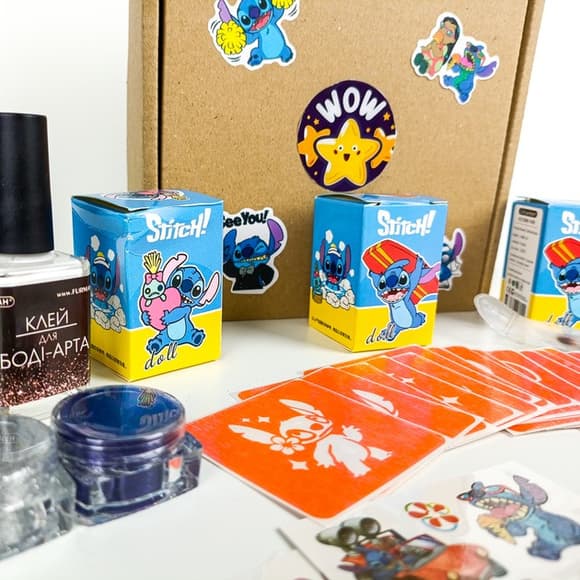 Набор для био-тату "Wow Box Стич" wow-box-stich-3 для 3 детей