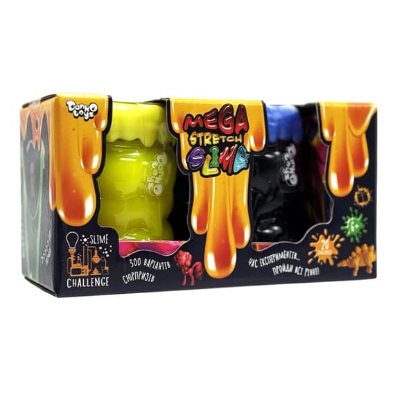 В'язка маса "Mega Stretch Slime" SLM-11-02U(Yellow-Blue), 2 банки