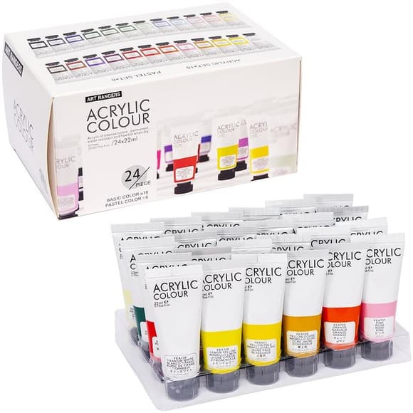 Набор акриловых красок "Art Ranger" PA32.24022.A, 24 цвета