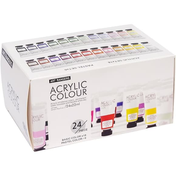 Набор акриловых красок "Art Ranger" PA32.24022.A, 24 цвета