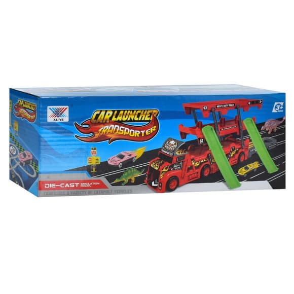 Дитячий трейлер з машинками K180A20 в наборі 8 машинок