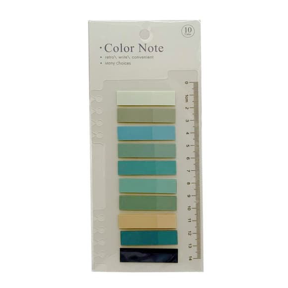 Закладка с линейкой 2 в 1 "stick Notes" Р80-4 разноцветные