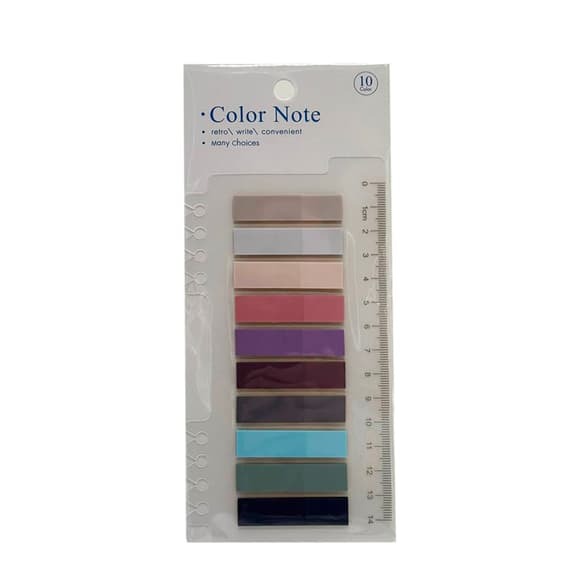 Закладка с линейкой 2 в 1 "stick Notes" Р80-5 разноцветные