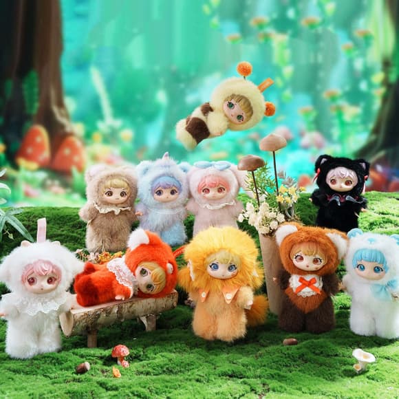 Коллекционная мягкая игрушка с кольцом "Пати зверушек" Pop Top 17Zl-0601 серии "Ziyuli" 