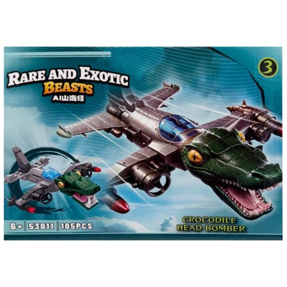 Детский конструктор "Rare and exotic beasrs" 53011-3, 105 деталей