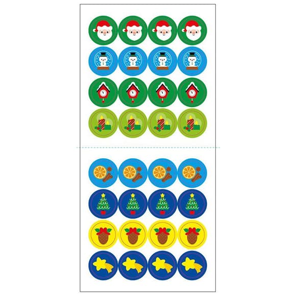 Мозаика из наклеек для малышей "Санта" 166068, 8 страниц