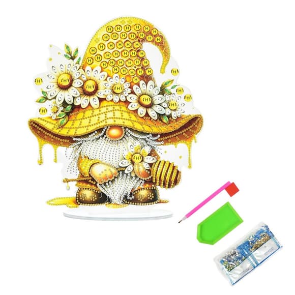 Набір для творчості алмазна мозаїка "Медові чари гнома" YKLZ15229 на підставці 25х25 см