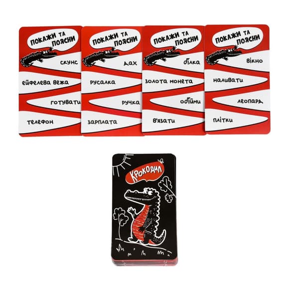 Настольная игра "Крокодил" 30686 инструкция 36 карт