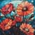 Алмазна мозаїка "Червоні маки" DEEX16300 не повна викладка 30х30 см