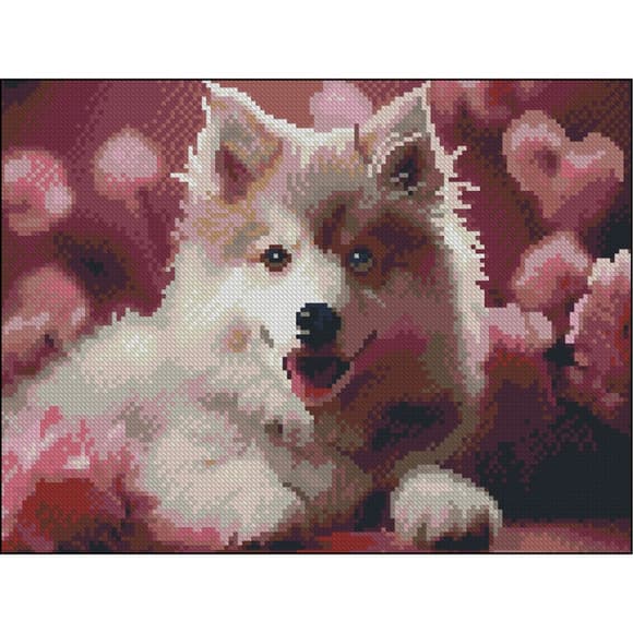 Алмазная мозаика "Песик" ZAV3040-27 без подрамника 30х40 см 