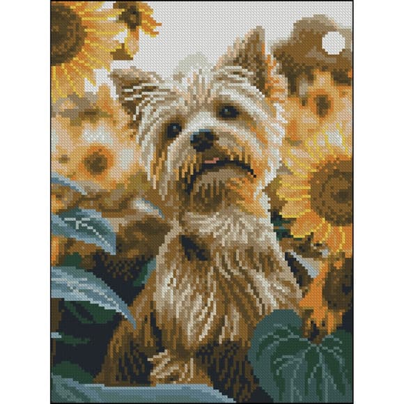 Алмазна мозаїка "Цуцик" ZAV3040-30 без підрамника 30х40 см 