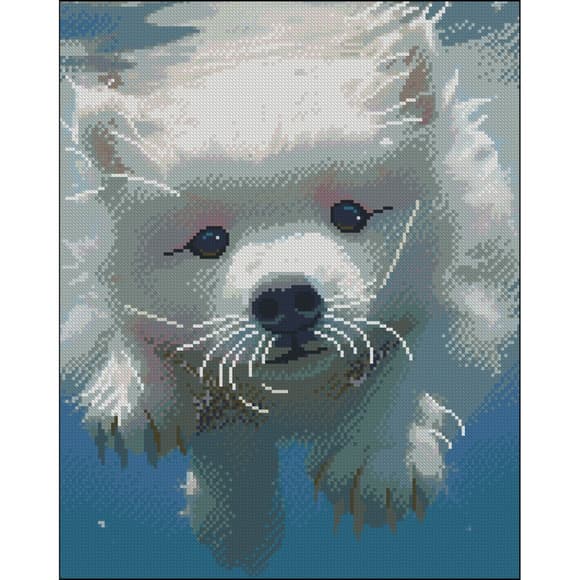 Алмазная мозаика "Пушистый плавец" ZAV4050-9 без подрамника 40х50 см 