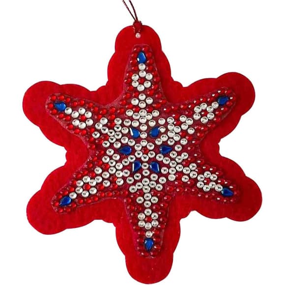 Набор для творчества со стразами "Снежинка" 178454, 10х10 см