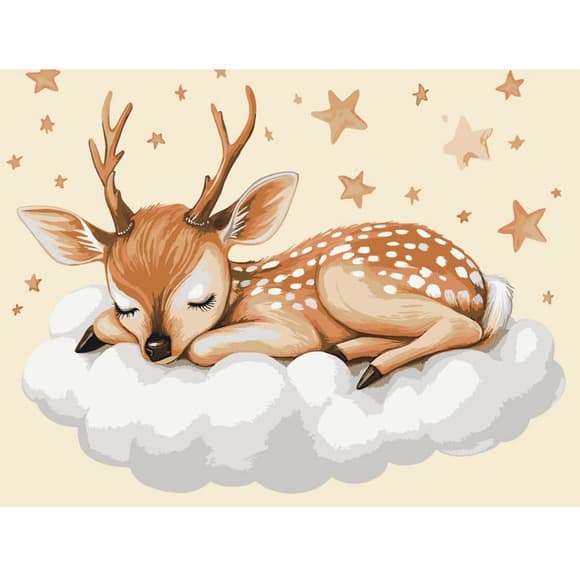 Картина по номерам "Олененок на облачках" 11598-AC 30х40 см