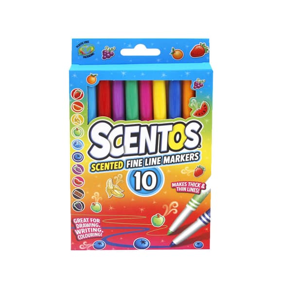 Набір ароматних маркерів з пером для малювання 40720, 10 кольорів