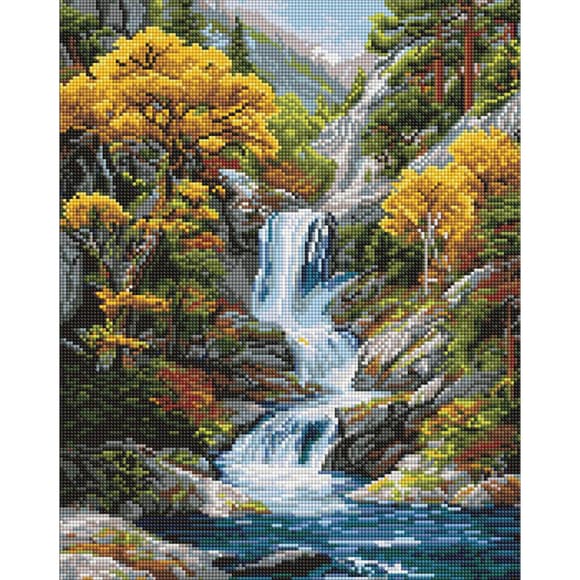 Алмазна мозаїка "Під водоспадом осені" AMO20004, 40х50 см