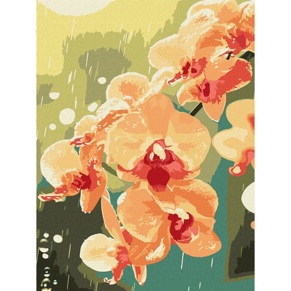 Картина за номерами "Орхідея в краплях" KHO3325, 30x40 см