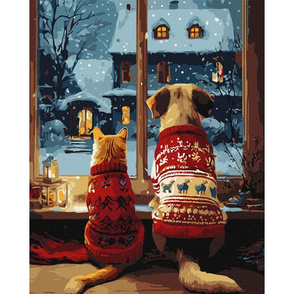 Картина за номерами "Затишок пухнастиків" KHO6834, 40х50 см