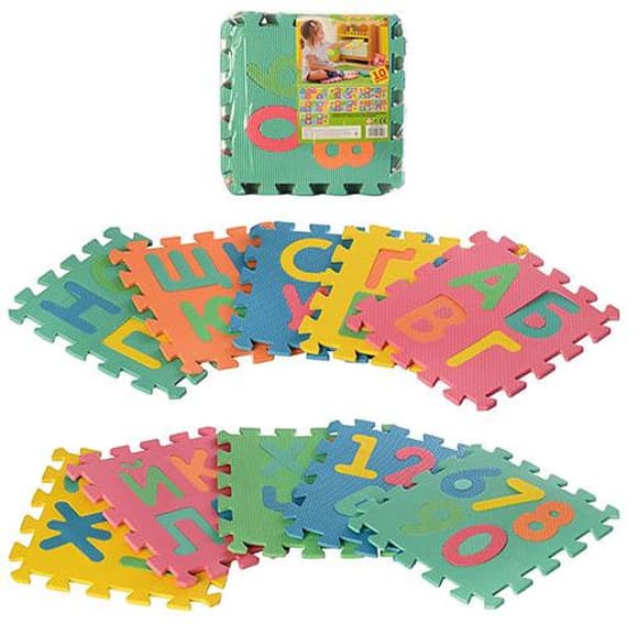 Детский коврик Мо заика Алфавит M 2736 на укр. языке