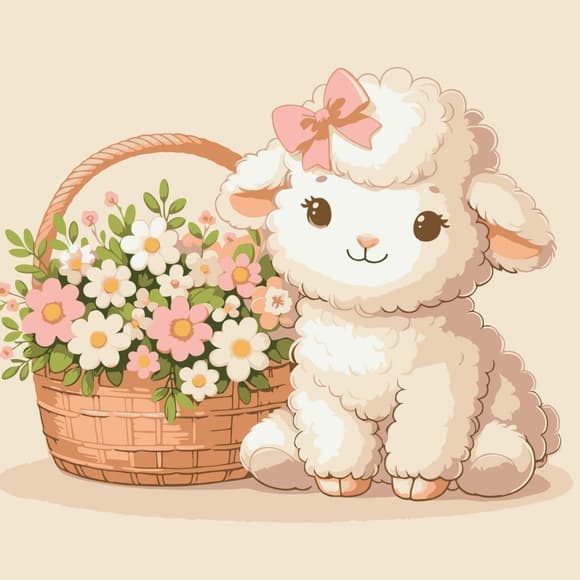 Картина по номерам "Волшебный ягненок" 15599-AC 30х30 см