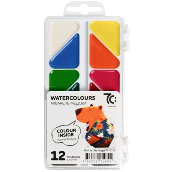 Дитячий набір фарб акварельних 7C11206, 12 кольорів