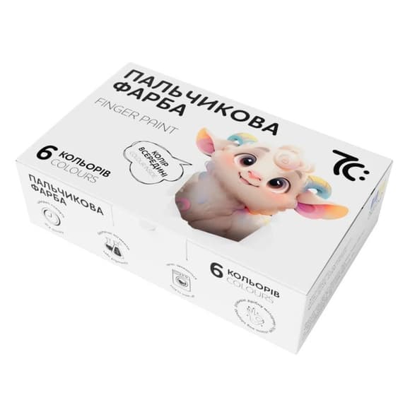 Детский набор пальчиковых красок 7C40601, 6 цветов