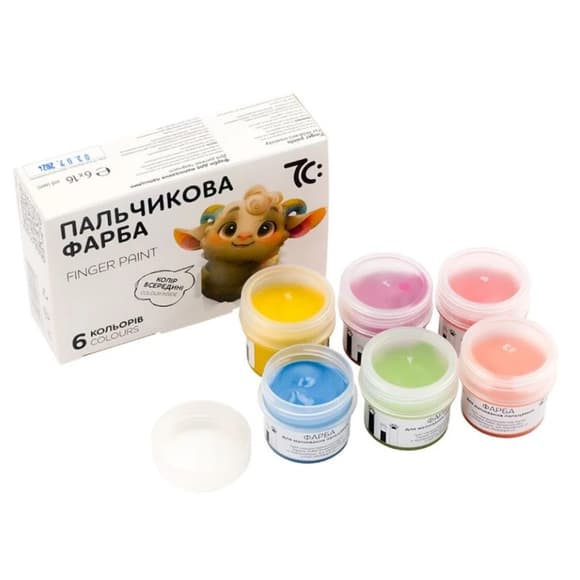 Детский набор пальчиковых красок 7C40601, 6 цветов