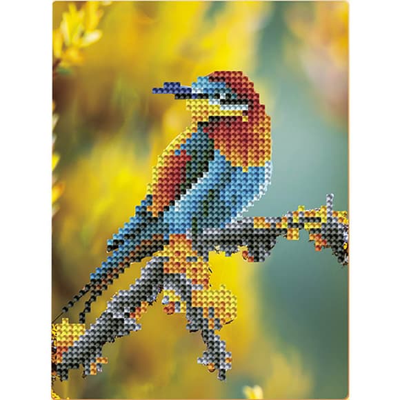Алмазная мозаика "Птица" DM3004 с мольбертом 17x22.5 см