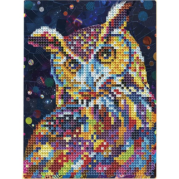 Алмазная мозаика "Сова" DM3005 с мольбертом 17x22.5 см