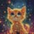 Алмазная мозаика "Голубоглазый котенок" BH009 неполная выкладка 25х25 см