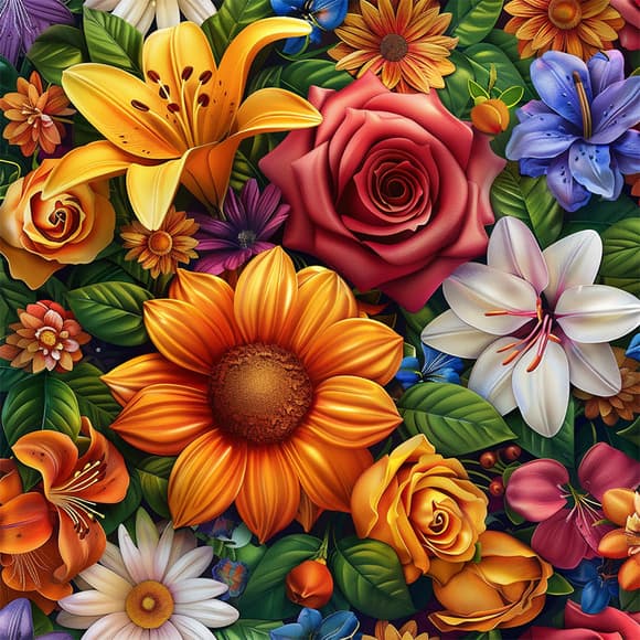 Алмазна мозаїка "Квіткова ніжність" BH028 неповна викладка 25х25 см