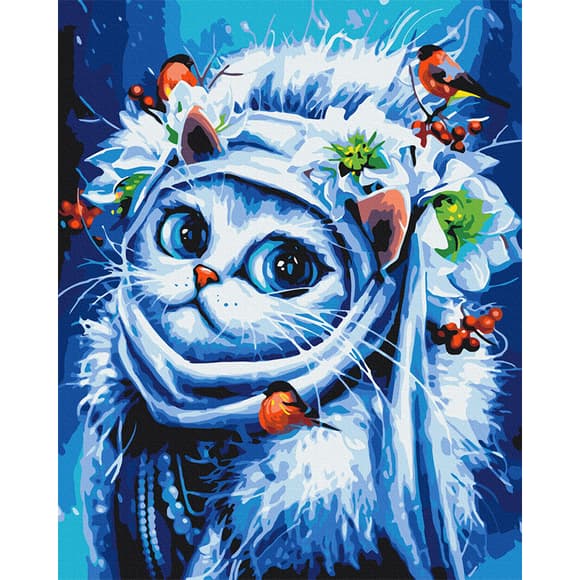 Картина по номерам "Зимняя Киса" © Марианна Пащук BS54214, 40х50 см