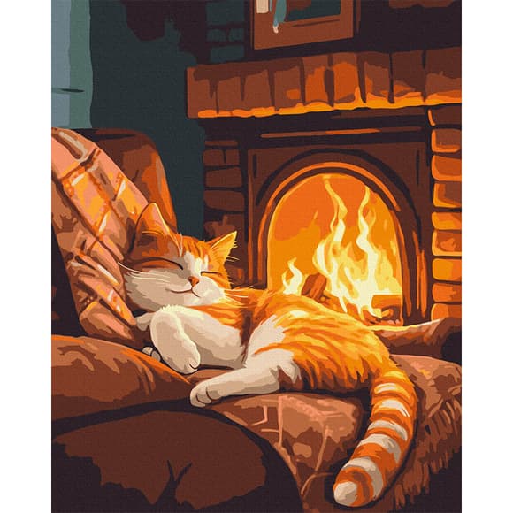 Картина за номерами "Тепло та муркотіння" BS54360, 40х50 см