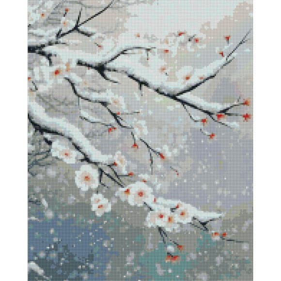 А лмазная мозаика "Цвет в снегу" DBS1269, 40х50 см