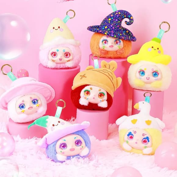 Коллекционная мягкая игрушка с кольцом "Милашки в шляпках" POP TOP 556022 в ассортименте