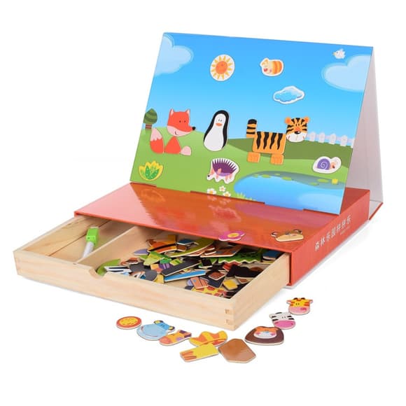 Дерев'яна розвиваюча іграшка Дощечка MD 1852-1 магнітна, для малювання