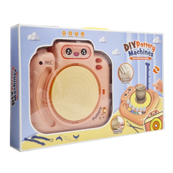 Набір для творчості Гончарний круг ZY113, 6 акрилових фарб для покриття