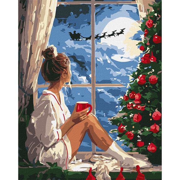 Картина по номерам "Рождественский вечер" ©art_selena_ua KHO8696, 40х50 см