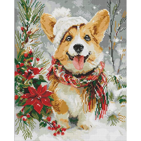 Алмазна мозаїка "Щасливий песик" ©art_selena_ua AMO20014, 40х50 см