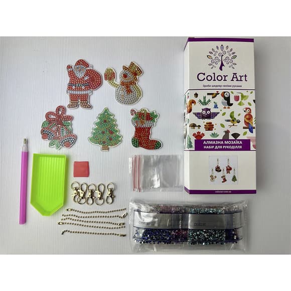 Набор брелков алмазная выкладка "Стич" BR44, 6 шт, с инструментами