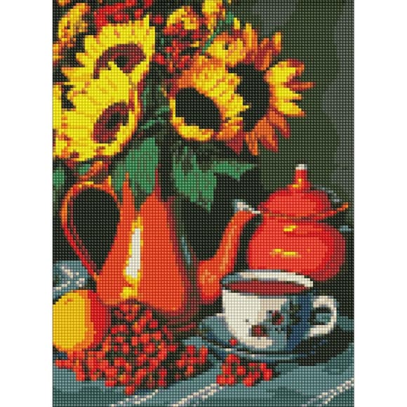 УЦЕНКА!!! Алмазная мозаика "Чаепитие летом" ©art_selena_ua AMO7810-UC 30х40 см